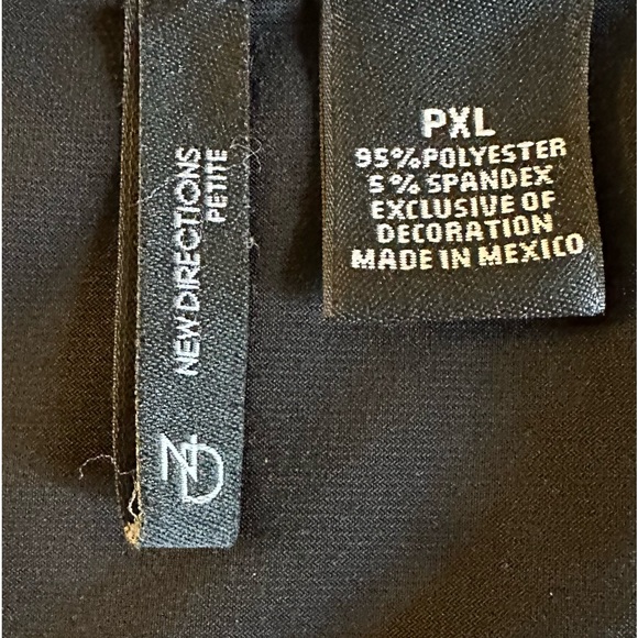 NWOT, New Directions, PXL, Black cute stylist top that’s goes with everything. - Picture 4 of 4